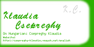 klaudia csepreghy business card